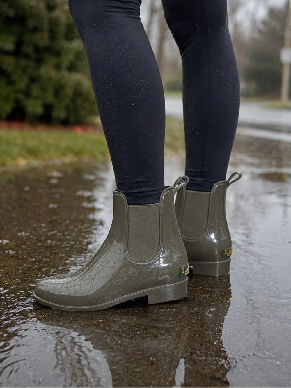 RALPH LAUREN 💚 Women’s Ankle Pull-On Classic Rain Boots (Size 7)